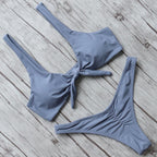 Solid Bikini Set Swimsuit Women Bikini Swimwear Female Halter Top Bathing Suit Swimming Wear Bikini High Cut Swimsuit High Waist Plus Size Summer Swimwear Stevvex