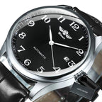 Classic Luxury Men Watch Automatic Wrist Watches Brown Leather Strap Fashionable Design Watches For Men Stevvex