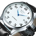 Classic Luxury Men Watch Automatic Wrist Watches Brown Leather Strap Fashionable Design Watches For Men Stevvex