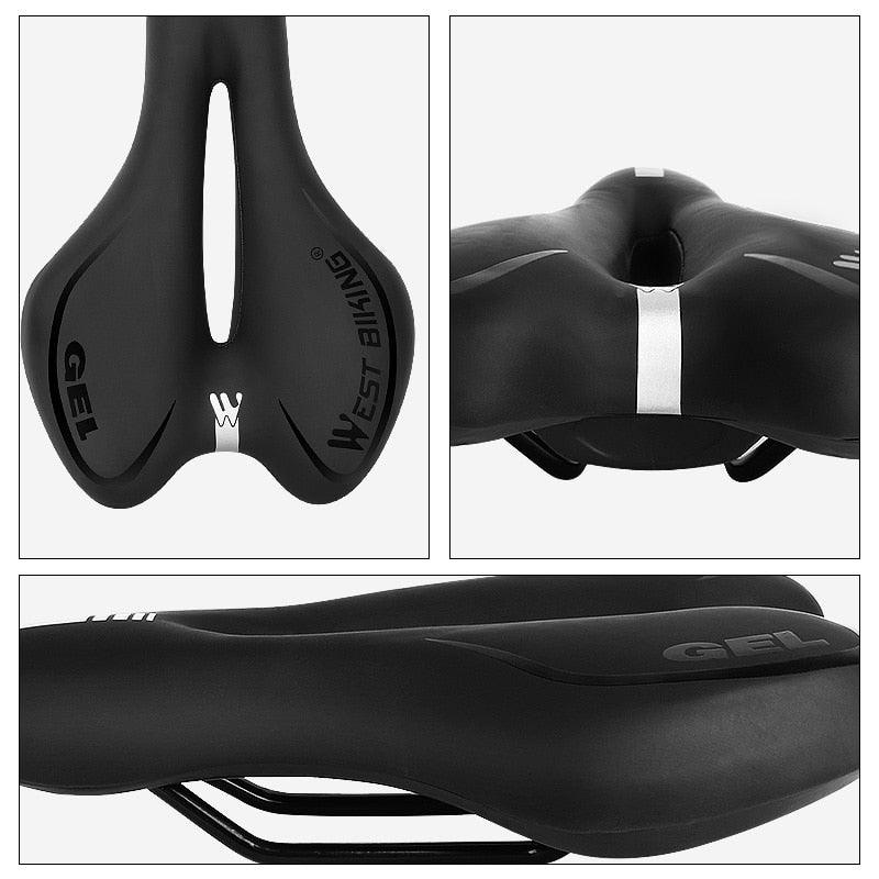 Bike Saddle Mountain Road Bike Seat PU Leather Gel Filled Cycling Cushion Comfortable Shockproof Bicycle Saddle Seat Cushion For Men Comfort Bike Saddle Anti-Slip Bicycle Saddle Waterproof Bicycle Seat For Mountain Bike Seat Stevvex