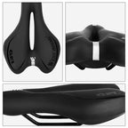 Bike Saddle Mountain Road Bike Seat PU Leather Gel Filled Cycling Cushion Comfortable Shockproof Bicycle Saddle Seat Cushion For Men Comfort Bike Saddle Anti-Slip Bicycle Saddle Waterproof Bicycle Seat For Mountain Bike Seat Stevvex