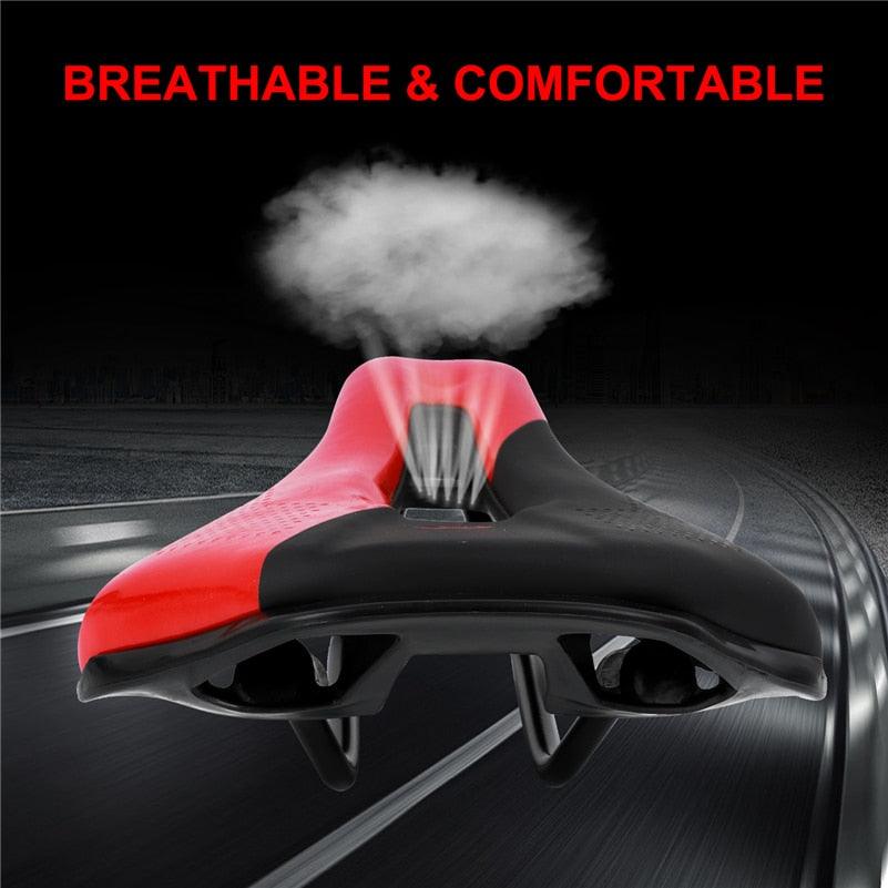 Bike Saddle Mountain Road Bike Seat PU Leather Gel Filled Cycling Cushion Comfortable Shockproof Bicycle Saddle Seat Cushion For Men Comfort Bike Saddle Anti-Slip Bicycle Saddle Waterproof Bicycle Seat For Mountain Bike Seat Stevvex
