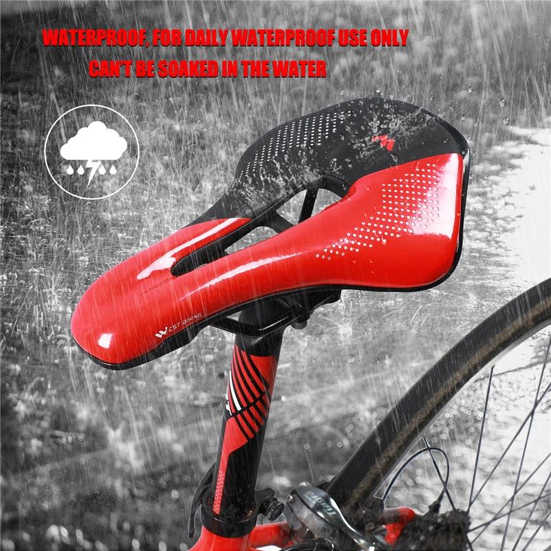 Bike Saddle Mountain Road Bike Seat PU Leather Gel Filled Cycling Cushion Comfortable Shockproof Bicycle Saddle Seat Cushion For Men Comfort Bike Saddle Anti-Slip Bicycle Saddle Waterproof Bicycle Seat For Mountain Bike Seat Stevvex