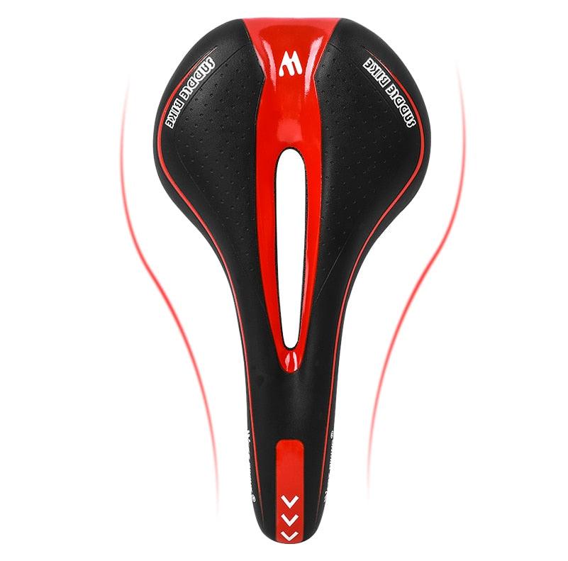 Bike Saddle Mountain Road Bike Seat PU Leather Gel Filled Cycling Cushion Comfortable Shockproof Bicycle Saddle Seat Cushion For Men Comfort Bike Saddle Anti-Slip Bicycle Saddle Waterproof Bicycle Seat For Mountain Bike Seat Stevvex
