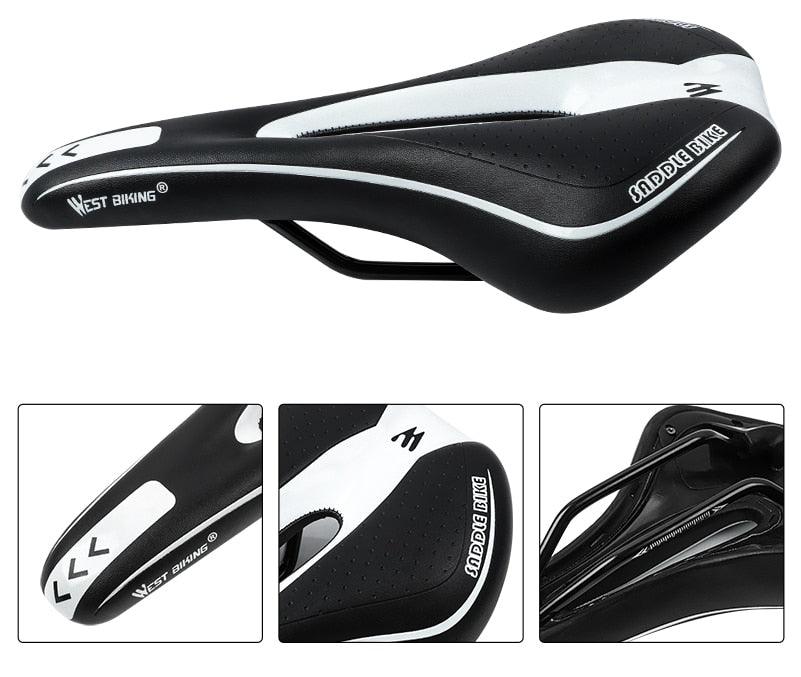 Bike Saddle Mountain Road Bike Seat PU Leather Gel Filled Cycling Cushion Comfortable Shockproof Bicycle Saddle Seat Cushion For Men Comfort Bike Saddle Anti-Slip Bicycle Saddle Waterproof Bicycle Seat For Mountain Bike Seat Stevvex