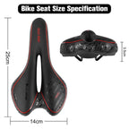 Bike Saddle Mountain Road Bike Seat PU Leather Gel Filled Cycling Cushion Comfortable Shockproof Bicycle Saddle Seat Cushion For Men Comfort Bike Saddle Anti-Slip Bicycle Saddle Waterproof Bicycle Seat For Mountain Bike Seat Stevvex