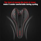Bike Saddle Mountain Road Bike Seat PU Leather Gel Filled Cycling Cushion Comfortable Shockproof Bicycle Saddle Seat Cushion For Men Comfort Bike Saddle Anti-Slip Bicycle Saddle Waterproof Bicycle Seat For Mountain Bike Seat Stevvex