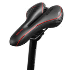 Bike Saddle Mountain Road Bike Seat PU Leather Gel Filled Cycling Cushion Comfortable Shockproof Bicycle Saddle Seat Cushion For Men Comfort Bike Saddle Anti-Slip Bicycle Saddle Waterproof Bicycle Seat For Mountain Bike Seat Stevvex