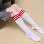Cute Black White Velvet Warm Long Socks Solid Color Knee High Female Socks Fashion Nylon Stockings For Women Stevvex