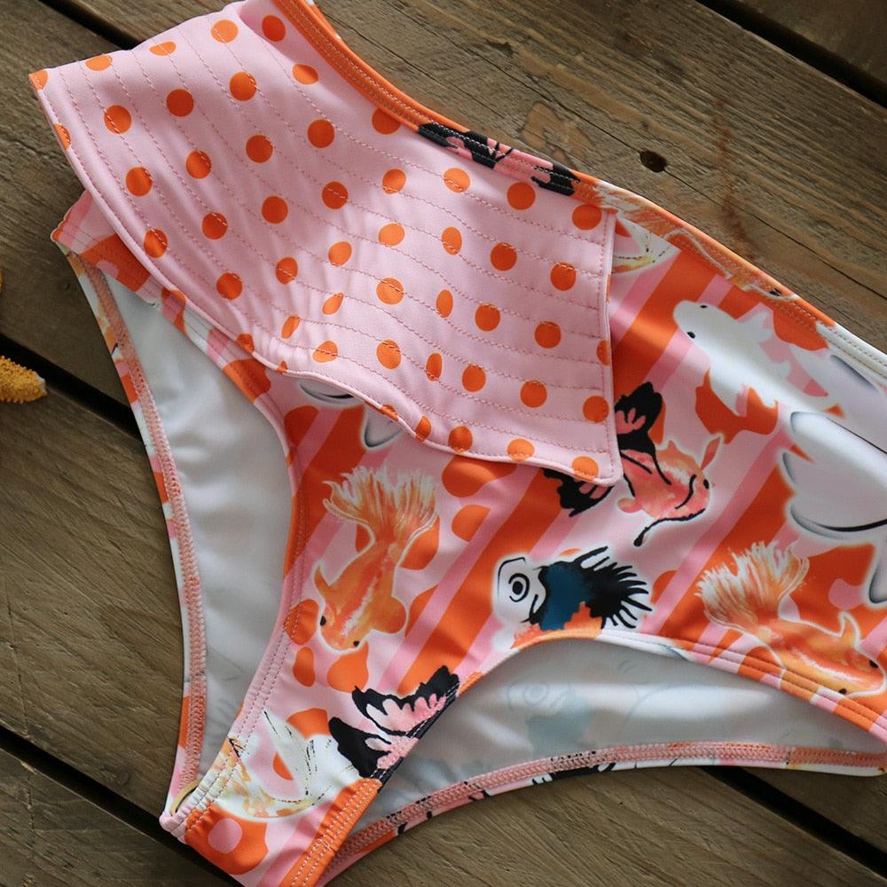 Two-Pieces Women  Push-Up Padded Bra Ruffles Bandage Bikini Set Swimsuit  Women's Bathing Suits Ruffles Flounce Bikini Sets Low Rise Two Piece Swimsuit Swimwear Bathing Suit Beachwear Stevvex