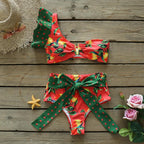 Two-Pieces Women  Push-Up Padded Bra Ruffles Bandage Bikini Set Swimsuit  Women's Bathing Suits Ruffles Flounce Bikini Sets Low Rise Two Piece Swimsuit Swimwear Bathing Suit Beachwear Stevvex