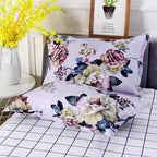2pcs Silk Pillowcase For Hair And Skin With Hidden Zipper Print Pillow Case Adult Thick Pillow Case For Home Decor King Size Pillow Case Stevvex