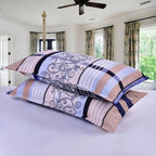 2pcs Silk Pillowcase For Hair And Skin With Hidden Zipper Print Pillow Case Adult Thick Pillow Case For Home Decor King Size Pillow Case Stevvex