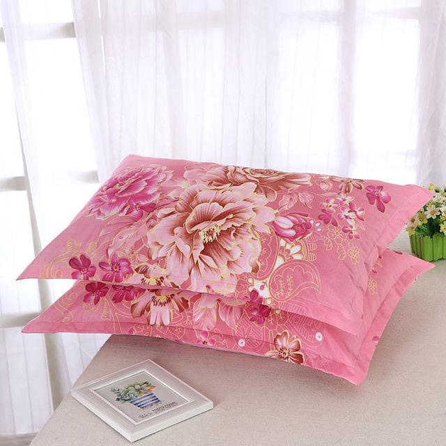 2pcs Silk Pillowcase For Hair And Skin With Hidden Zipper Print Pillow Case Adult Thick Pillow Case For Home Decor King Size Pillow Case Stevvex