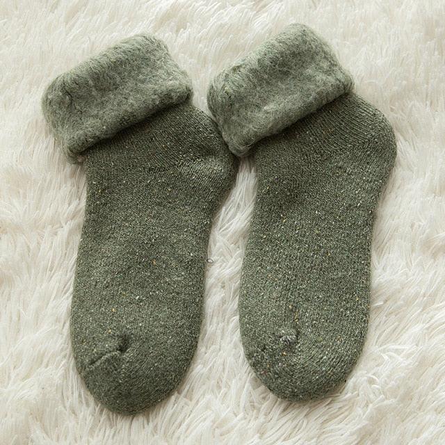 Kawaii Cute Socks Thicker Solid Socks Merino Wool Rabbit Socks Against Cold Snow Winter Warm Funny Happy Unisex Thick Warm Socks For Men And Women Stevvex