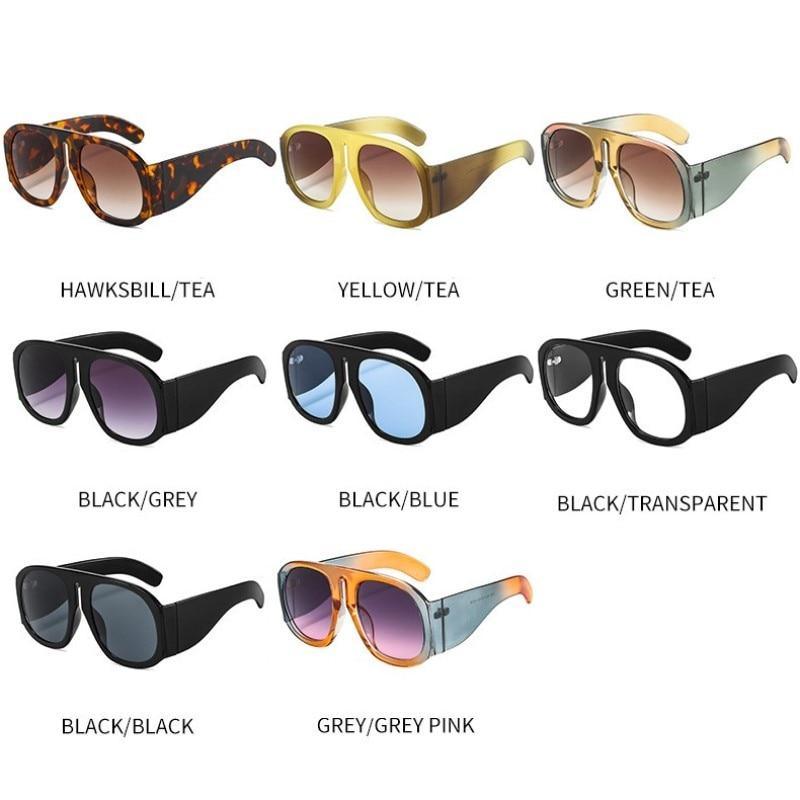 Fashionable & Luxury Round Shape Sunglasses For Men & Women & Designer Oversized & Attractive Personality Colorful Frames Unique Glasses In Retro Style Sunglasses Stevvex