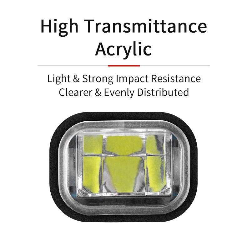 Bike Light Rainproof USB Rechargeable LED 2000mAh MTB Front Lamp Headlight Aluminum Ultralight Flashlight Super Bright Bicycle Front Headlight 5 Light Modes And Large Capacity Battery Stevvex