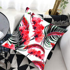 Tropical Plants Palm Leaf Pillow Cover Green Leaves Cushion Covers Flower Decorative Pillow Sofa Decorative Throw Pillow Covers Tropical Green Leaves Floor Pillow Cover for Couch Cushion Cover Plant Monstera Leaf 45x45cm Stevvex