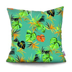 Tropical Plants Palm Leaf Pillow Cover Green Leaves Cushion Covers Flower Decorative Pillow Sofa Decorative Throw Pillow Covers Tropical Green Leaves Floor Pillow Cover for Couch Cushion Cover Plant Monstera Leaf 45x45cm Stevvex