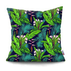 Tropical Plants Palm Leaf Pillow Cover Green Leaves Cushion Covers Flower Decorative Pillow Sofa Decorative Throw Pillow Covers Tropical Green Leaves Floor Pillow Cover for Couch Cushion Cover Plant Monstera Leaf 45x45cm Stevvex