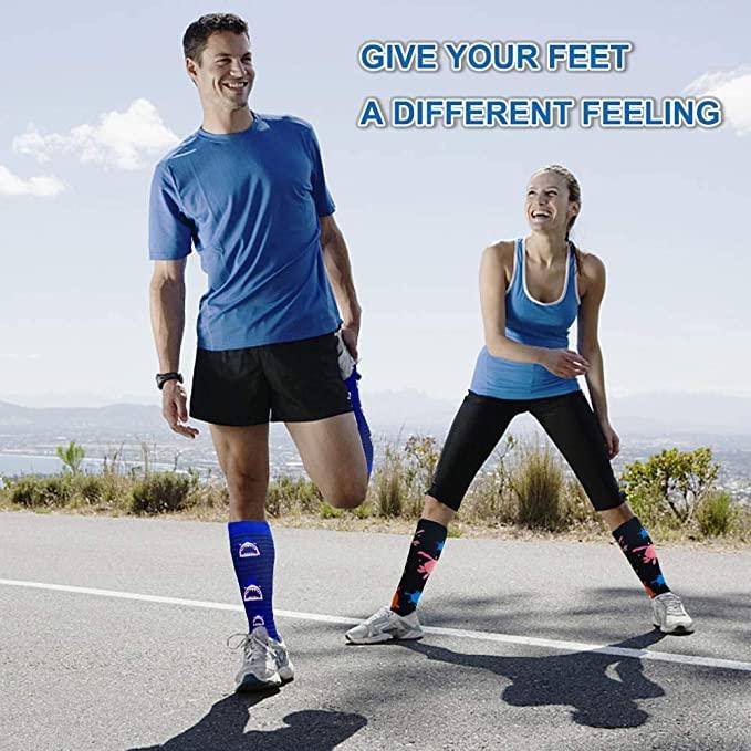 Compression Socks Athletic Best Graduated Breathable Nursing Socks Fit Running Outdoor Sports Socks Hiking Socks For Athlete Men And Women Stevvex