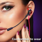 Universal Portable Dynamic Ultra-Low Latency Bluetooth Headphones, 25H Playtime Earbuds for Gaming, Noise Cancelling Bluetooth Earbud for PC Noise Reduction In-Ear Wired Call Earphones Gaming Computer Earpiece With Stereo Sound Mic Stevvex