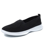 Summer Knitting Sock Women's Sneakers Slip On Shoes Lightweight Flat Women's Sports Breathable Mesh Platform Fashion Casual Slip On Easy Walking Espadrilles Stevvex
