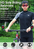 Adjustable Rotation Bike Rearview Mirror Cycling Rear View Road Bicycle Handlebar Mirrors Convex Mirror With 360˚Adjustable Handlebar Installation For Mountain Road Bike Electric Bicycle Accessories Stevvex