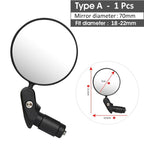 Adjustable Rotation Bike Rearview Mirror Cycling Rear View Road Bicycle Handlebar Mirrors Convex Mirror With 360˚Adjustable Handlebar Installation For Mountain Road Bike Electric Bicycle Accessories Stevvex