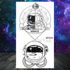 Realistic Small Planets Temporary Tattoos Arm Waterpoof Black Sticker Space Planets For Girls And Boys Stevvex
