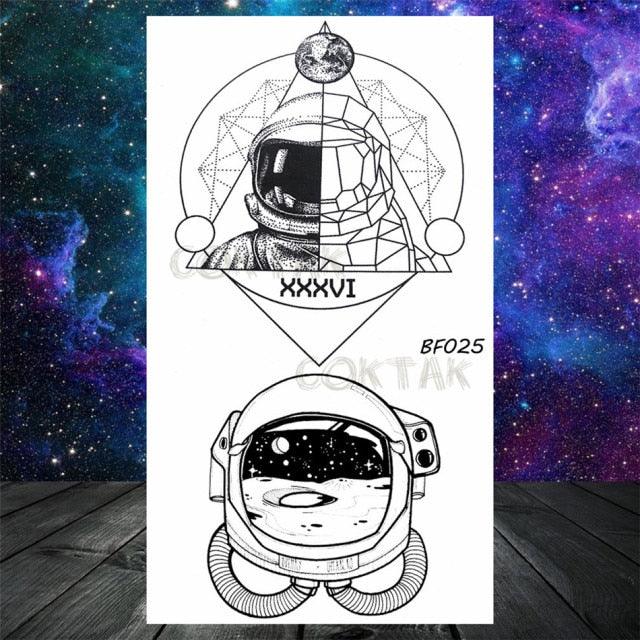 Realistic Small Planets Temporary Tattoos Arm Waterpoof Black Sticker Space Planets For Girls And Boys Stevvex