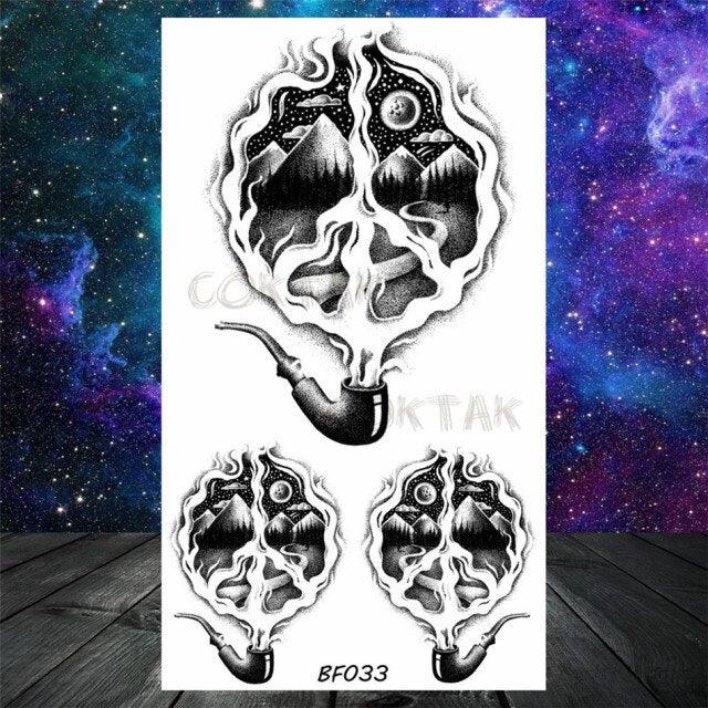 Realistic Small Planets Temporary Tattoos Arm Waterpoof Black Sticker Space Planets For Girls And Boys Stevvex
