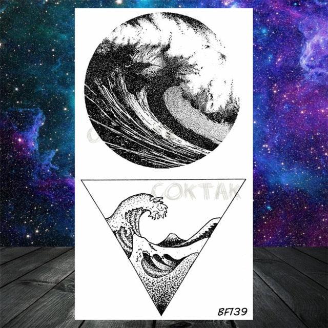 Realistic Small Planets Temporary Tattoos Arm Waterpoof Black Sticker Space Planets For Girls And Boys Stevvex