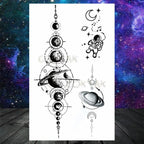 Realistic Small Planets Temporary Tattoos Arm Waterpoof Black Sticker Space Planets For Girls And Boys Stevvex