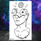 Realistic Small Planets Temporary Tattoos Arm Waterpoof Black Sticker Space Planets For Girls And Boys Stevvex