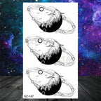 Realistic Small Planets Temporary Tattoos Arm Waterpoof Black Sticker Space Planets For Girls And Boys Stevvex