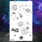 Realistic Small Planets Temporary Tattoos Arm Waterpoof Black Sticker Space Planets For Girls And Boys Stevvex