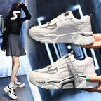 Fashion Spring Reflective Women Sneakers Lace Up Chunky Sneakers Mixed Color Women's Lightweight Casual Everyday Walking Fashion Chunky Sneakers Stevvex