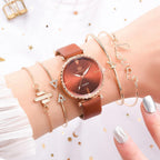 Elegant Style Fashion Womens Watch Luxury Leather Band Analog Quartz Wrist Watch Women Dress Leather Band Thin Minimalist Casual Simple Dress Analog Quartz Wristwatch