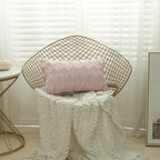 Elegant Plush Pillow Cover Geometric Soft Plush Short Wool Velvet Decorative Throw Pillow Covers Luxury Style Cushion Case Pillow Decorative Throw Pillow Case Soft Cozy Bed Cushion Cover Faux Fur Home Decor