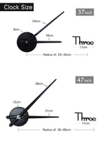 2021 Fashion 3D Big Size Wall Clock Mirror Sticker Large 3D Frameless Wall Clock Stickers Wall Decoration for Living Room Bedroom Office  Brief Living Decor Room Wall Clock Modern Design Silent Acrylic Stevvex