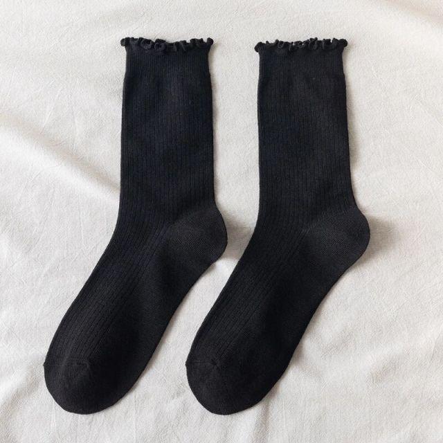 Fashion Lace Ruffled Soft Cotton Female Sock Spring And Summer Cute Socks Sweet Princess Girls Comfortable Breathable Cute Socks For Women Stevvex