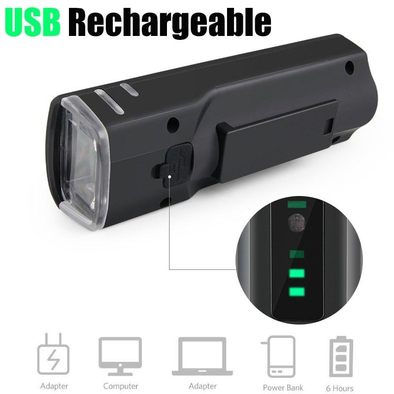 Bike Flashlight For Bicycle Anti-glare Smart Bike Light USB Rechargeable Front Rear Lamp Cycling Headlight Bike Light Set USB Rechargeable Bicycle Front Headlight Taillight 4 Light Modes Led Headlight Stevvex