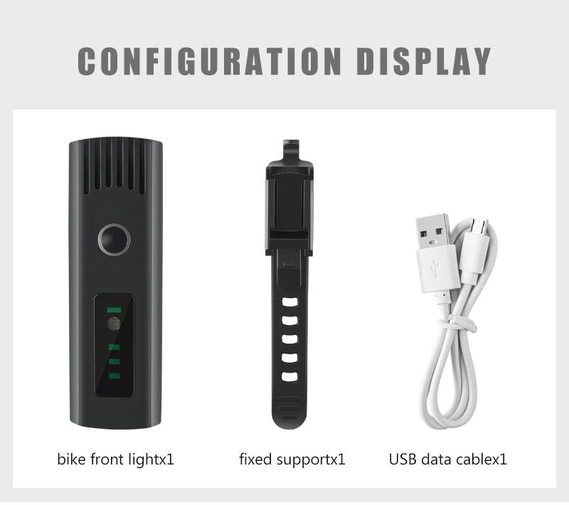 Bike Flashlight For Bicycle Anti-glare Smart Bike Light USB Rechargeable Front Rear Lamp Cycling Headlight Bike Light Set USB Rechargeable Bicycle Front Headlight Taillight 4 Light Modes Led Headlight Stevvex