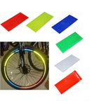 8PCS Bicycle Bike Wheel Lights Bike Fluorescent Reflective Stickers Bike Light Spoke Wheel Tape Bicycle Accessories Bike Reflective Tape Night Safety Stickers For Bicycle Motorbike Stevvex