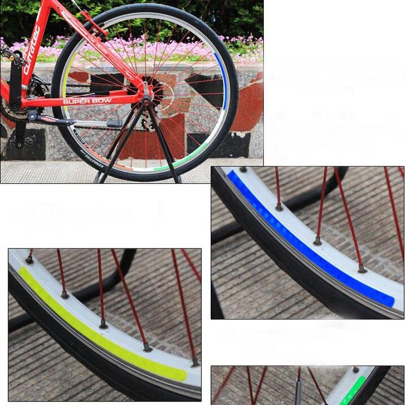 8PCS Bicycle Bike Wheel Lights Bike Fluorescent Reflective Stickers Bike Light Spoke Wheel Tape Bicycle Accessories Bike Reflective Tape Night Safety Stickers For Bicycle Motorbike Stevvex