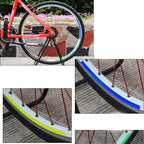 8PCS Bicycle Bike Wheel Lights Bike Fluorescent Reflective Stickers Bike Light Spoke Wheel Tape Bicycle Accessories Bike Reflective Tape Night Safety Stickers For Bicycle Motorbike Stevvex
