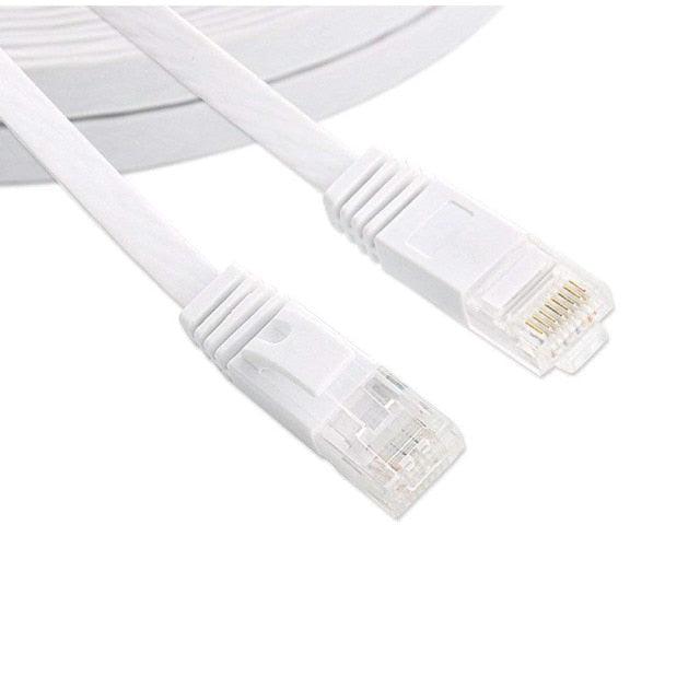 Cat6 RJ45 Network LAN Ethernet Flat Cable Computer UTP Patch Cord For Router Network Ethernet Cable Plated RJ45 Connectors Ethernet LAN Cable Stevvex