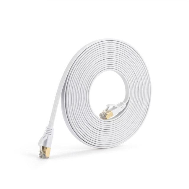 Cat6 RJ45 Network LAN Ethernet Flat Cable Computer UTP Patch Cord For Router Network Ethernet Cable Plated RJ45 Connectors Ethernet LAN Cable Stevvex