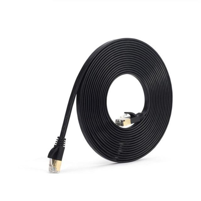 Cat6 RJ45 Network LAN Ethernet Flat Cable Computer UTP Patch Cord For Router Network Ethernet Cable Plated RJ45 Connectors Ethernet LAN Cable Stevvex